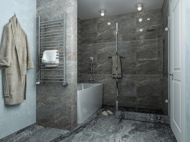 Rendering 3D. Progettare il bagno interno.