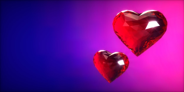 rendering 3D. Sfondo dai cuori. Buon San Valentino. sfondo del matrimonio.