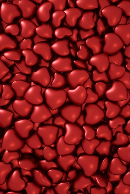 rendering 3D. Sfondo dai cuori. Buon San Valentino. sfondo del matrimonio.