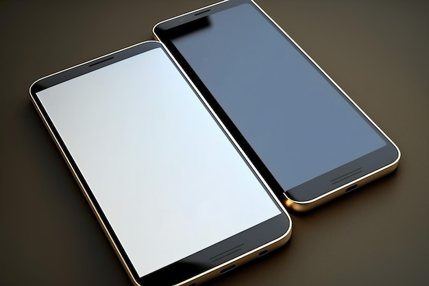 Rendering 3d smartphone scrivania da ufficio