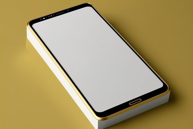 Rendering 3d smartphone scrivania da ufficio