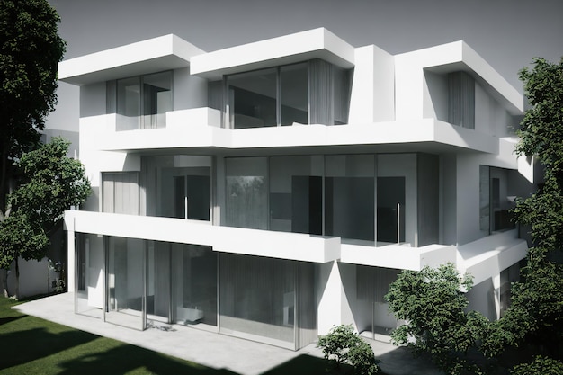 Rendering AI di una casa moderna