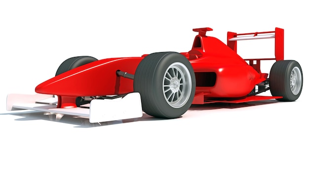 Rendering di auto da corsa su sfondo bianco