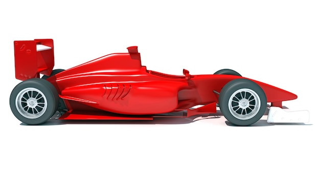 Rendering di auto da corsa su sfondo bianco