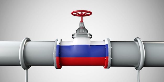 Rendering di concetto d dell'industria petrolifera dell'oleodotto del gasolio e del gas della Russia
