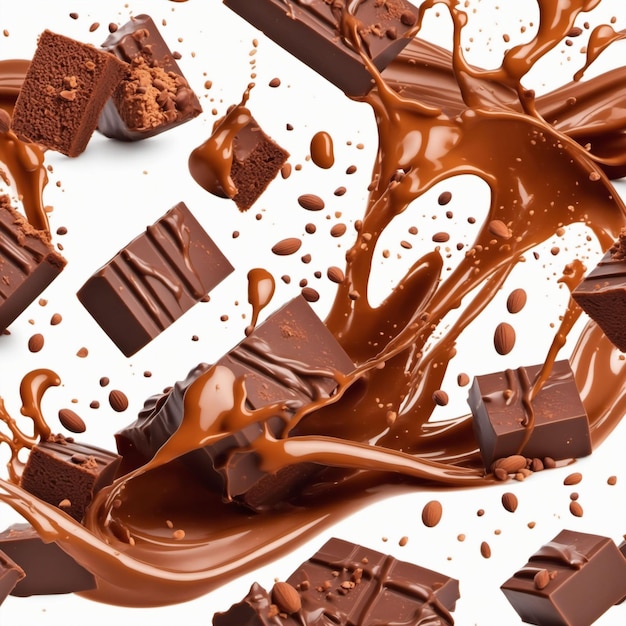 Rendering di schizzi di cioccolato fondente generato con AI