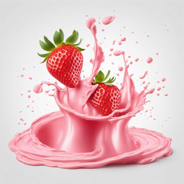 Rendering di splash di frutta generato con AI