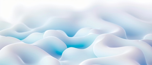 Rendering futuristico 3D di onde a forma luminosa in colore bianco e pulito Intestazione di carta da parati per le aziende
