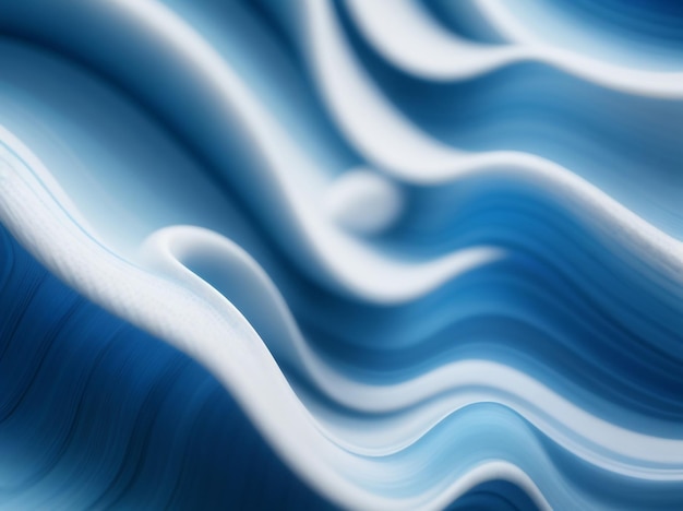 Rendering tridimensionale della profondità astratta del motivo ondulato blu
