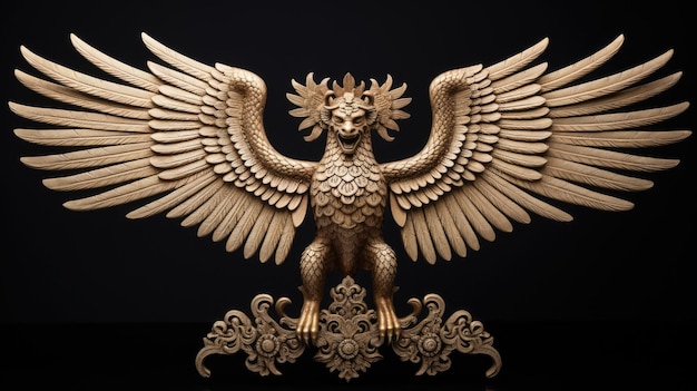 replica scolpita del Garuda Pancasila