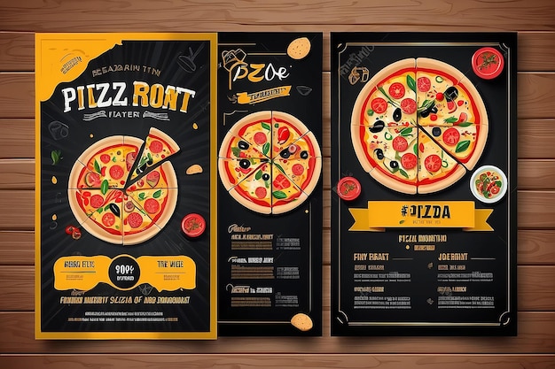 Restaurant Flyer Pizza Shop flyer Poster Template Vector Food Flyer Brochure del ristorante Vector