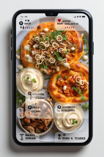 Restaurant Food Ordering App Mockup Generare un mockup di interfaccia utente intuitivo per un'app di ordinazione di cibo