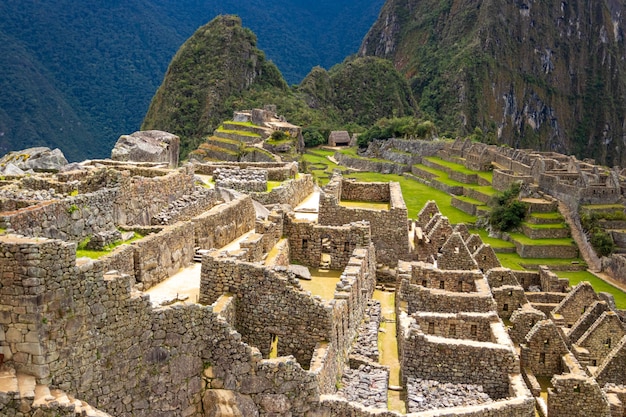 Resti archeologici di Machu Picchu situati nelle montagne di Cusco. Perù