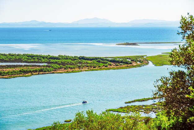 Resti dell'antico battistero del VI secolo a Butrint, Albania Questo sito archeologico è patrimonio dell'umanità dall'UNESCO