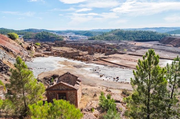 Resti delle vecchie miniere di Riotinto a Huelva in Spagna