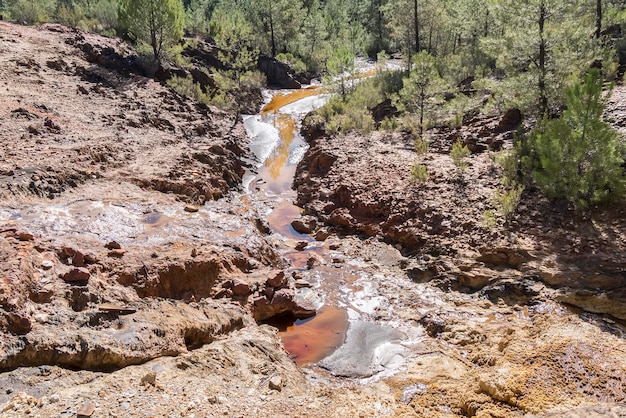 Resti delle vecchie miniere di Riotinto a Huelva in Spagna