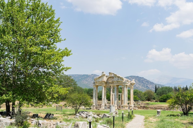 Resti di antiche rovine ad Afrodisia in Turchia