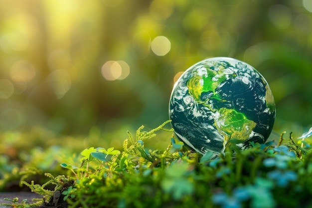 Rete di comunicazione globale concetto di energia ed ecologia da generative Ai