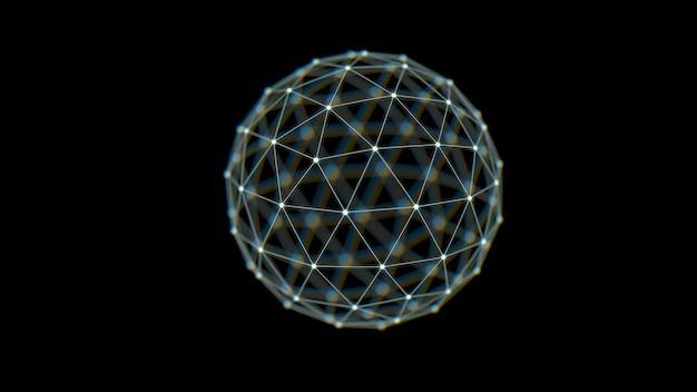 Rete di comunicazione wireless punti collegati astratti Concetto di business globale