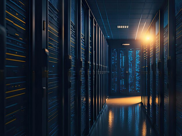 Rete di server tecnologia data center ai generativa