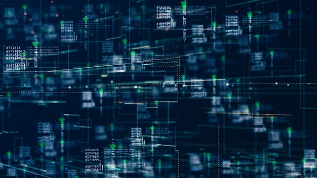 Rete tecnologica per informazioni olografiche di marketing su Internet