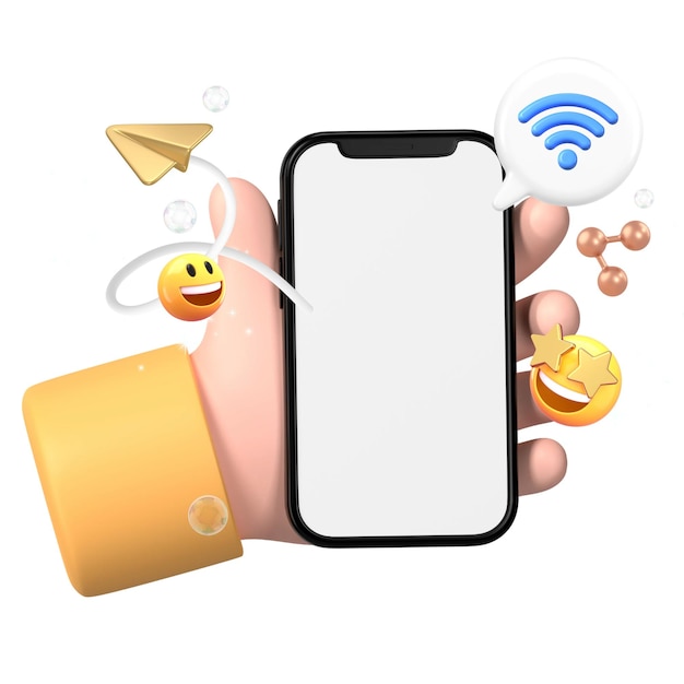Rete Wi-Fi 3D png emoticon adesivo sfondo trasparente