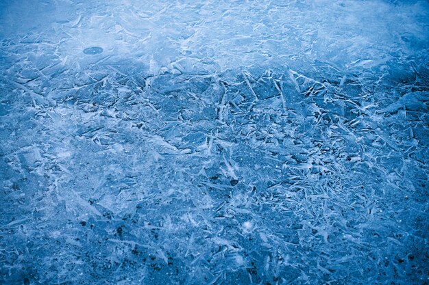 Reticolo strutturato lago ghiacciato incrinato naturale