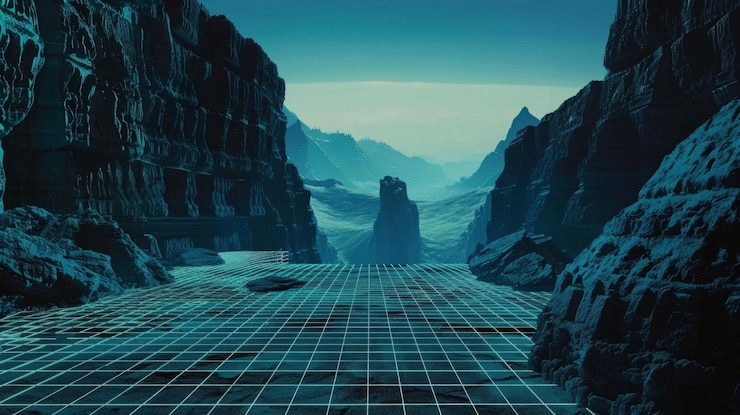 Photo retro sci fi futuristic background