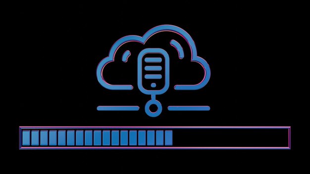 Retro Tech carica il trasferimento di dati in nuvola