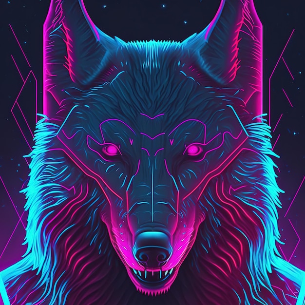 Retroonda del lupo synthwave