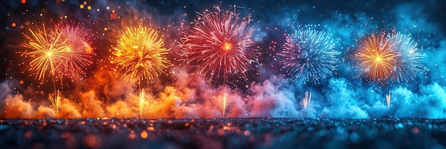 Riassunto Colorato Reale fuochi d'artificio Sfondi Grandi Sfondi Illustrazioni in HD