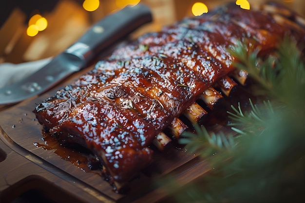 Rib con un coltello catturato al centro