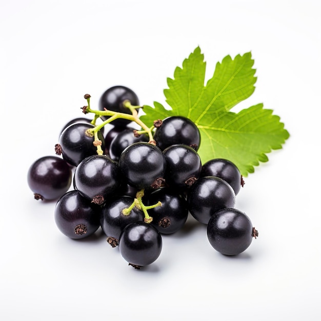 Ribes nero isolato su sfondo bianco