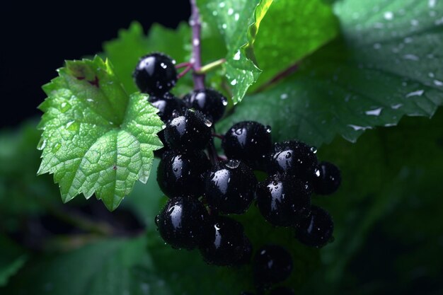 Ribes nero su sfondo scuro