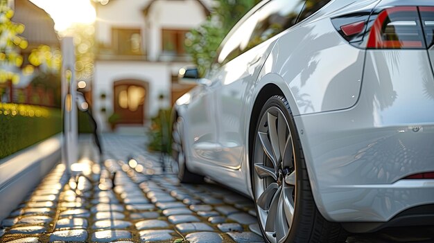 ricarica delle auto elettriche per le strade con l'aiuto di stazioni di ricarica elettrica