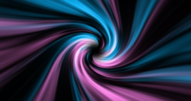 Ricciolo viola blu astratto ritorto tunnel astratto dalle linee di sfondo