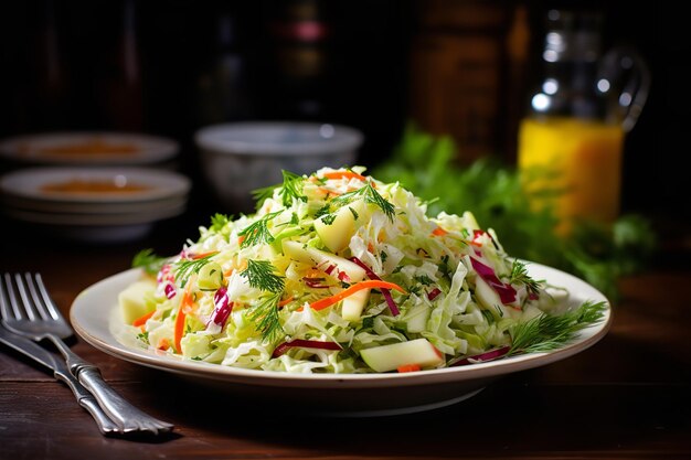 Ricetta dell'insalata di insalata di cavolo all'aceto