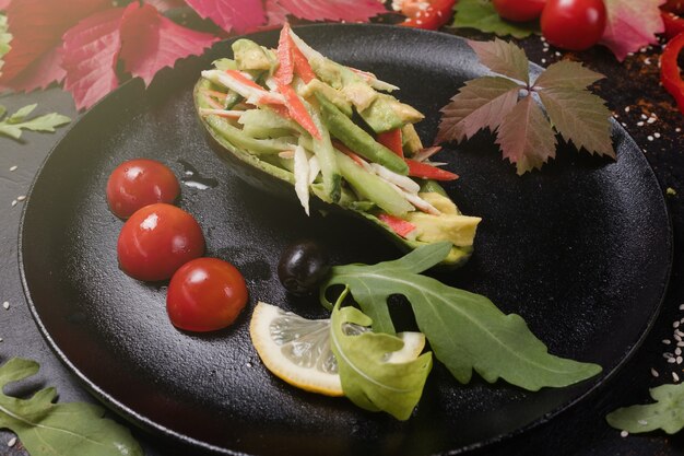 Ricetta di cucina insalata di verdure cibo sano