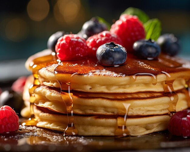 ricetta di pancake casalinga con frutta