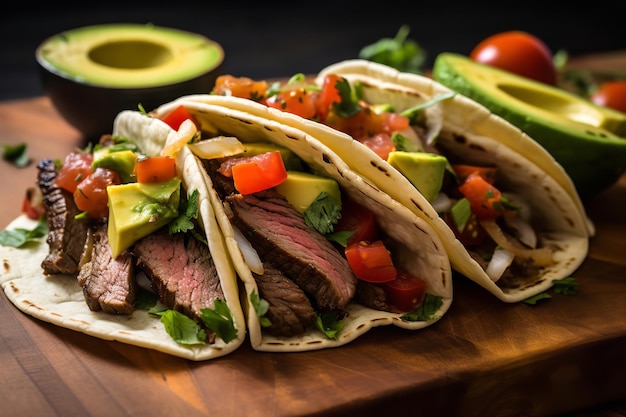 Ricetta messicana dei tacos di bistecca