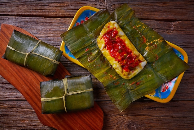 Ricetta messicana Tamale con foglie di banana