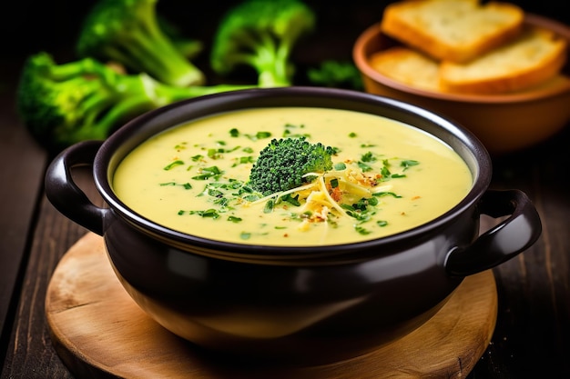 Ricetta per cena con zuppa di broccoli e formaggio cheddar