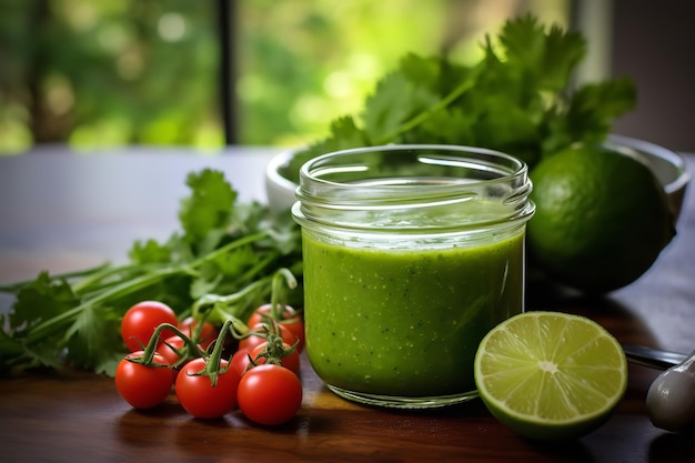 Ricetta per condimento per insalata con condimento al coriandolo e lime