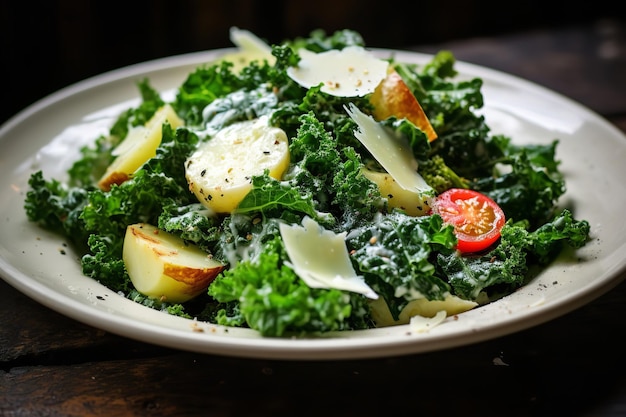 Ricetta pranzo salutare con insalata Caesar di cavolo riccio