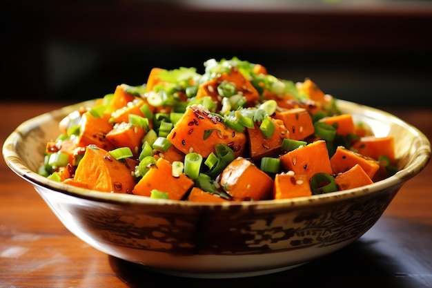 Ricetta pranzo salutare con insalata di patate dolci