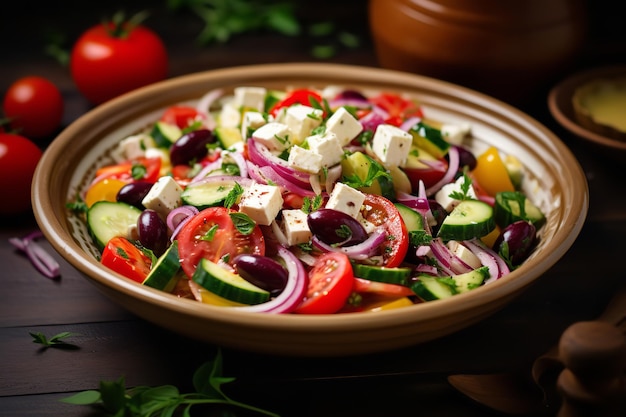 Ricetta pranzo salutare con insalata greca