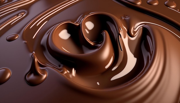 Rich Chocolate Textures AI Generative