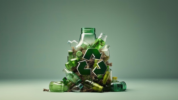 Riciclaggio dei prodotti riutilizzabili che promuovono la sostenibilità e la consapevolezza ambientale