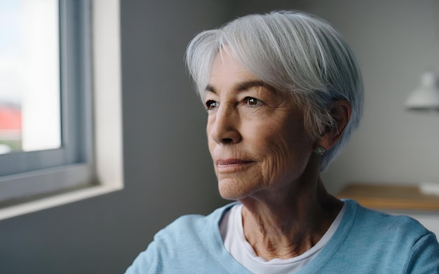 Ricordate il dolore e la persona anziana con Alzheimer il rammarico e la perdita con la nostalgia