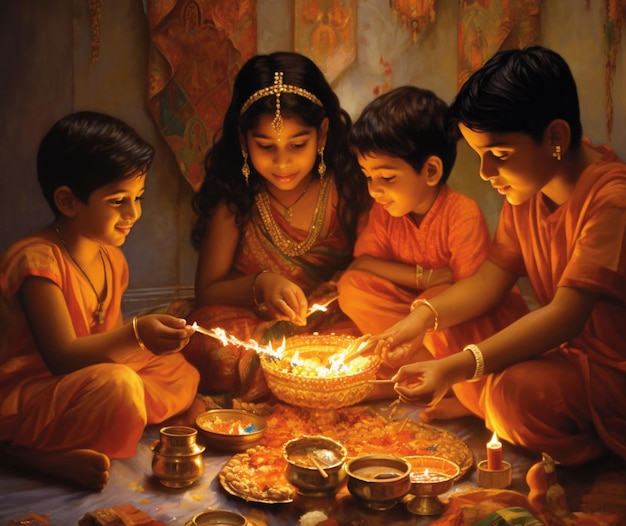 Ricordi della celebrazione del Diwali